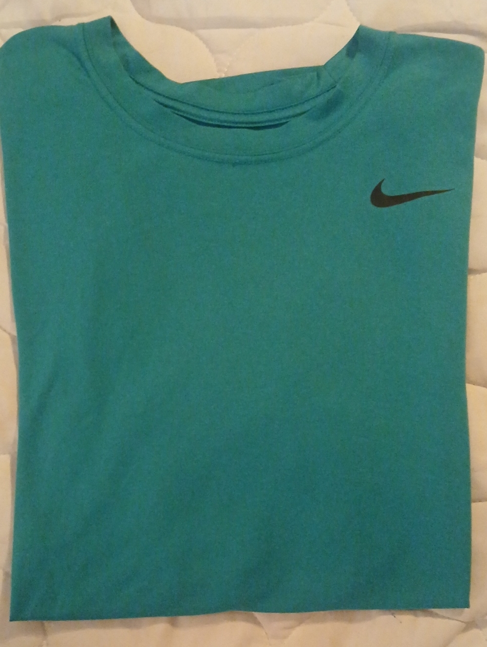 Nike Teal Short-Sleeve Tee with Black Swoosh